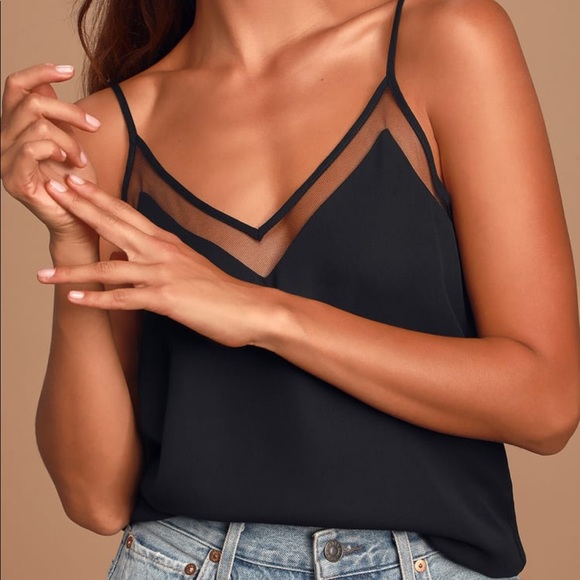 Sweet Fling Black Mesh Tank Top - Picture 1 of 1
